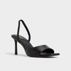 Stiletto heel Andya Black Women's Strappy sandals - Slingback heeled sandal