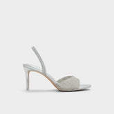 Stiletto heel Aitana Silver Women's Heeled sandals - Slingback heeled sandal