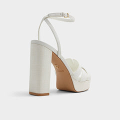 Platform Valaberel Open White Women's Platform sandals - Strappy heeled sandal