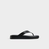 Grettle Black Women's Flats - Flip flop Flatform