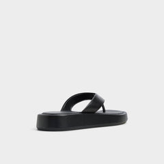 Grettle Black Women's Flats - Flip flop Flatform