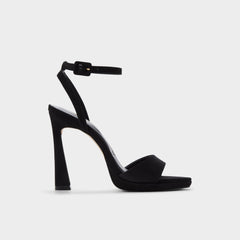 Ivette in Black - Heeled sandal Platform