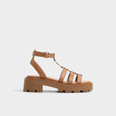 Lug sole Lamington Medium Brown Women's Strappy sandals - Gladiator sandal