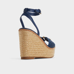 Ybylin Navy Women's Platform sandals - Wedge sandal