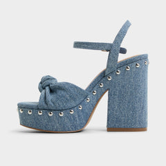 Ulialdan Blue Combo Women's Platform sandals - Strappy heeled sandal