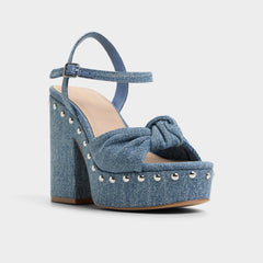 Ulialdan Blue Combo Women's Platform sandals - Strappy heeled sandal