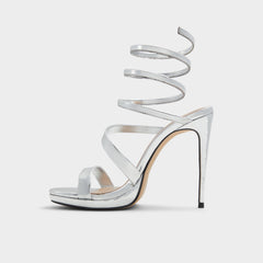 Katswirl in Silver - Strappy sandal Stiletto platform
