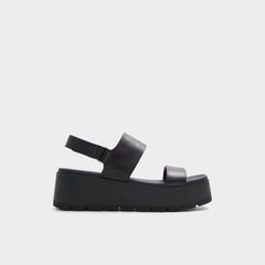 Thila Open Black Women's Wedges - Wedge sandal