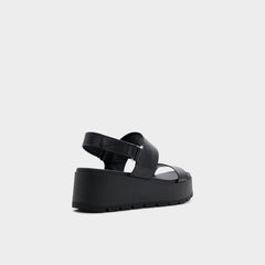 Thila Open Black Women's Wedges - Wedge sandal