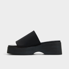 Yassa Black Women's Wedges - Wedge sandal