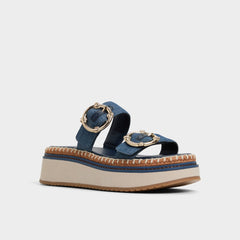 Kaeithien Dark Blue Women's Platform sandals - Slide sandal