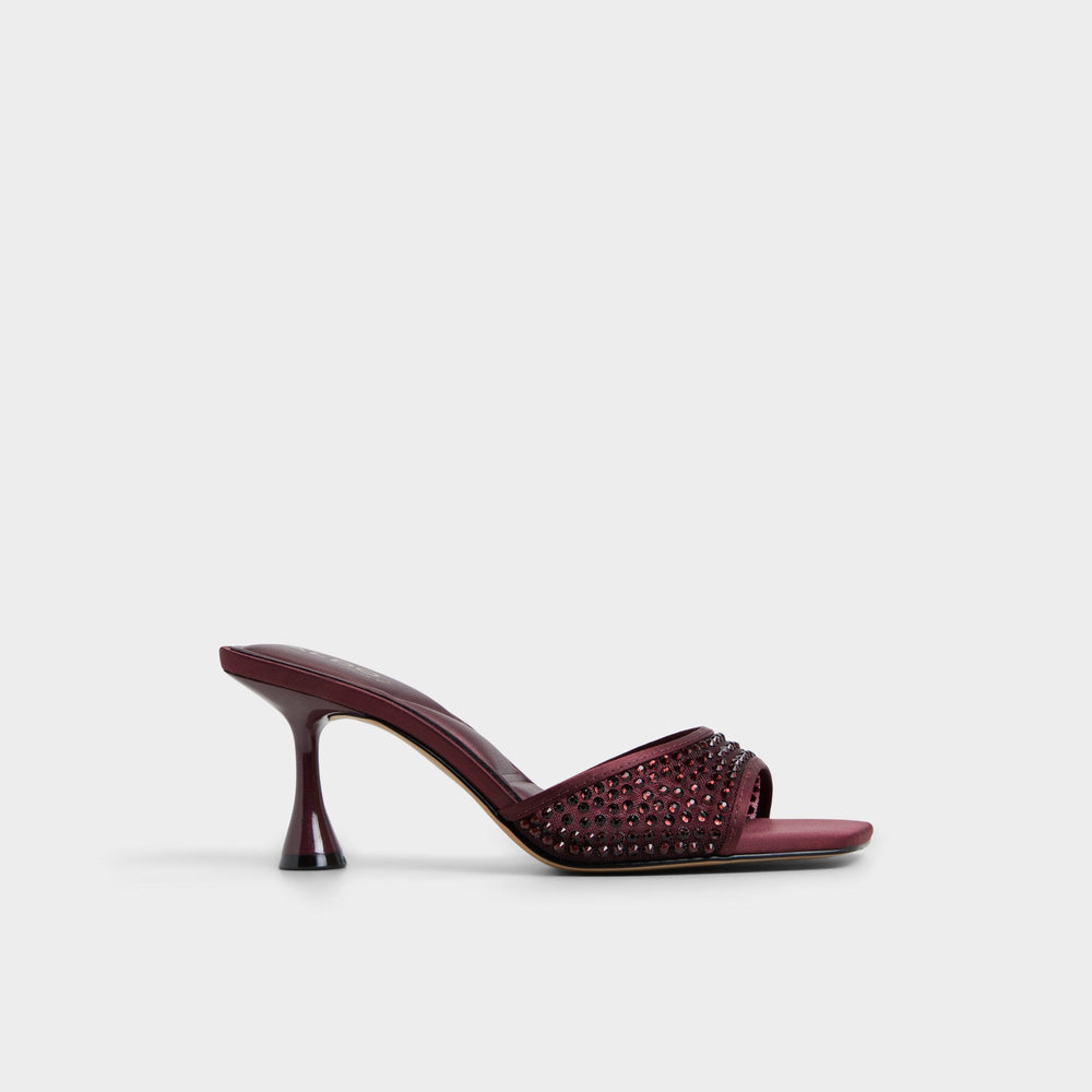 Agatha in Bordo - Heeled mule