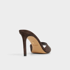 Stiletto heel Anniebrilden Dark Brown Women's Mule slides - Heeled mule