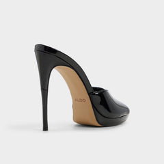 Platform Rivieraa in Black - Heeled mule