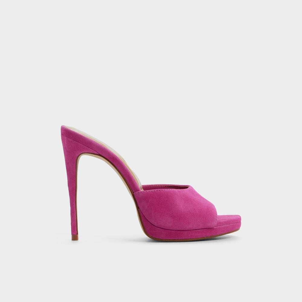Rivieraa in Dark Pink - Heeled mule Platform