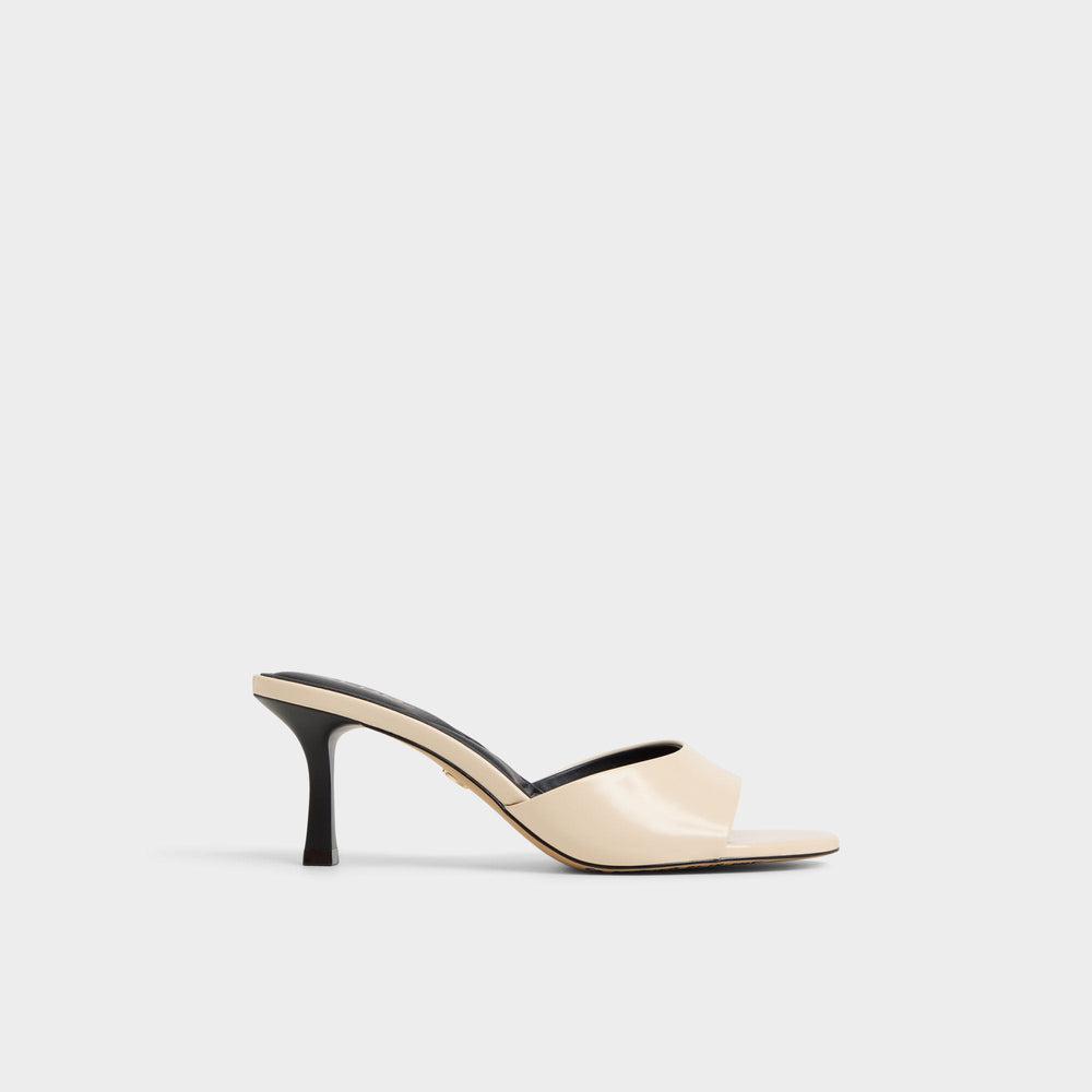 Annaberaen in Light Beige - Heeled mule Stiletto heel