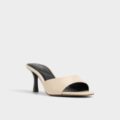 Annaberaen in Light Beige - Heeled mule Stiletto heel