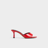 Annaberaen in Bright Red - Heeled mule Stiletto heel