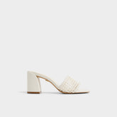 Block heel Beachdate White/Bone Women's Block heels - Heeled mule