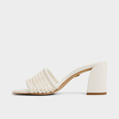 Block heel Beachdate White/Bone Women's Block heels - Heeled mule