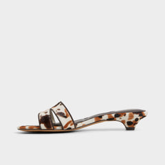 Scarletta White/Black Women's Heeled mules - Heeled mule Kitten heel