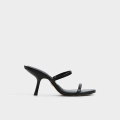 Avelinda in Black - Heeled mule