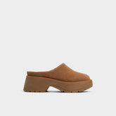 Lug sole Academia Camel Women's Cold Weather Shoes - Heeled mule