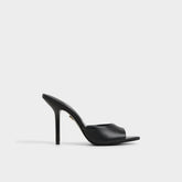 Madelan in Black - Heeled mule Stiletto heel