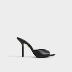 Madelan in Black - Heeled mule Stiletto heel