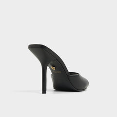 Madelan in Black - Heeled mule Stiletto heel