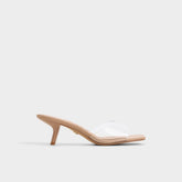 Kitten heel Enchanting Tan Women's Heeled mules - Heeled mule
