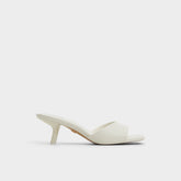 Kitten heel Enchanting White Women's Heeled mules - Heeled mule