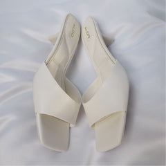 Kitten heel Enchanting White Women's Heeled mules - Heeled mule