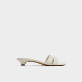 Kitten heel Scarletta White/Bone Women's Mule slides - Heeled mule