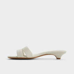 Kitten heel Scarletta White/Bone Women's Mule slides - Heeled mule