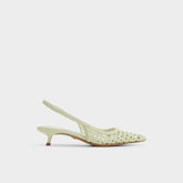 Kitten heel Violettia in Other Green - Sling back high heel