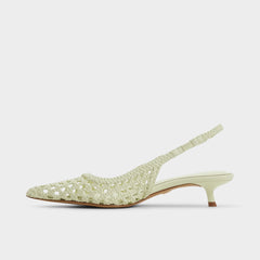Kitten heel Violettia in Other Green - Sling back high heel