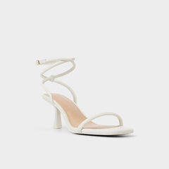 Demmi White Women's Strappy sandals - Kitten heel