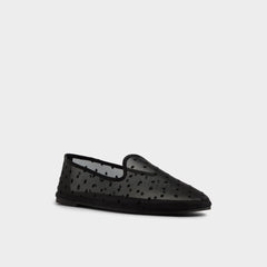 Aurabelle Black Textile Mesh Women's Loafers & Oxfords - Loafer