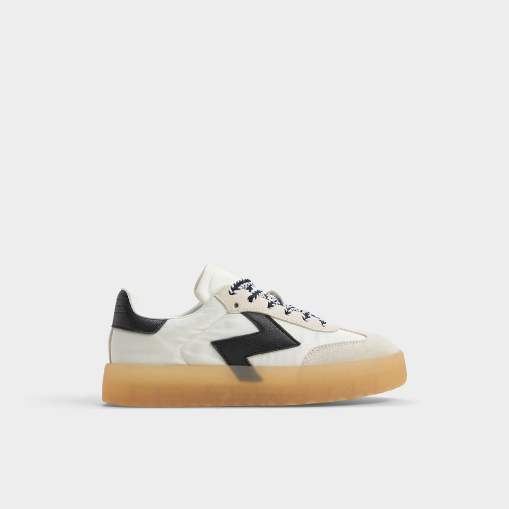 Retrostep White/Black Women's Low top sneakers - Low top sneaker Jogger sole