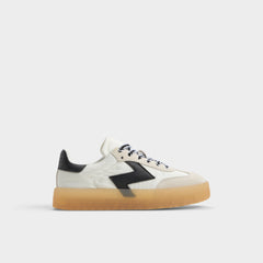 Retrostep White/Black Women's Low top sneakers - Low top sneaker Jogger sole