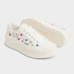 Rayes White/Multi Women's Low top sneakers - Sneaker Platform