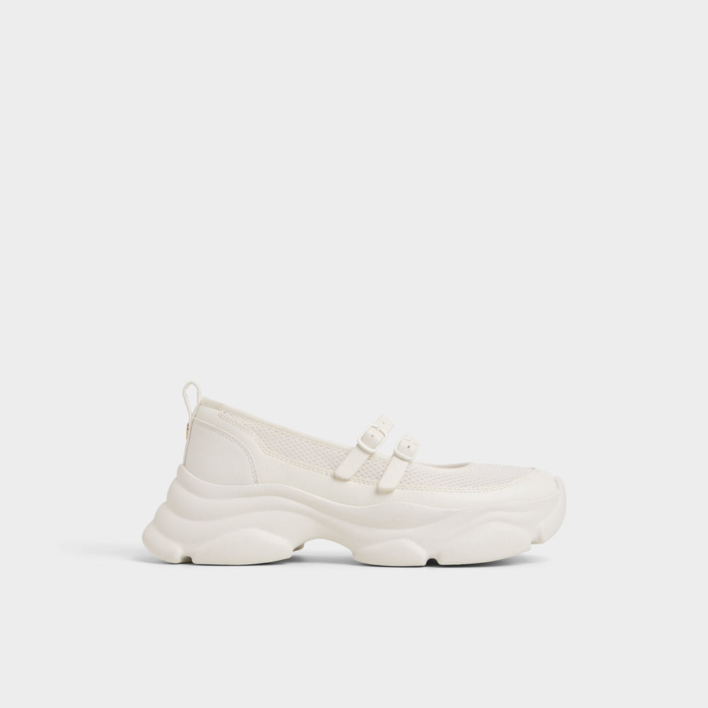 Aethera White Women's Platform and wedge sneakers - Mary Jane Sneakers Jogger sole