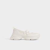 Aethera White Women's Platform and wedge sneakers - Mary Jane Sneakers Jogger sole