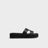 Anayelie in Black - Slide sandal Platform