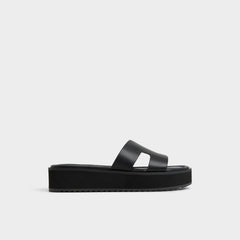 Anayelie in Black - Slide sandal Platform