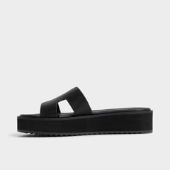 Anayelie in Black - Slide sandal Platform