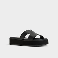 Anayelie in Black - Slide sandal Platform