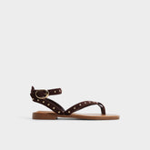 Daressi in Dark Brown - Flat sandal