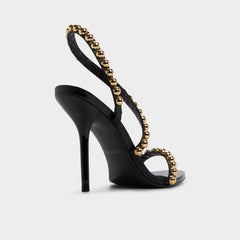Attey in Black - Strappy heeled sandal Stiletto heel